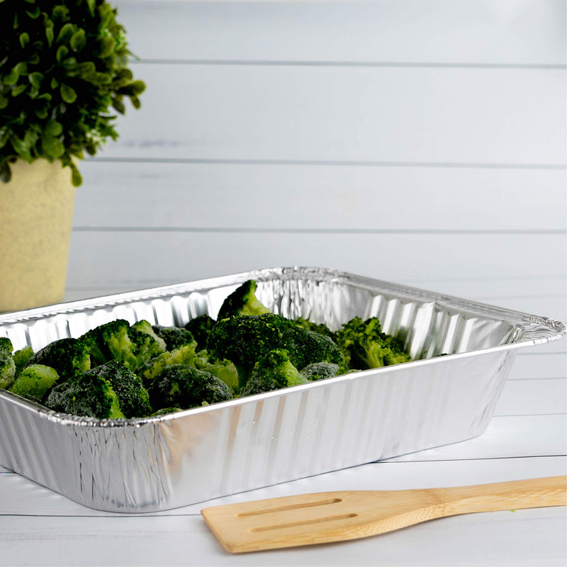 NewNest Australia - Plasticpro Disposable 9 x 13 Heavy Weight Aluminum Foil Pans Half Size Deep Steam Table Bakeware - Cookware Perfect for Baking Cakes, Bread, Meatloaf, Lasagna Pack of 10 