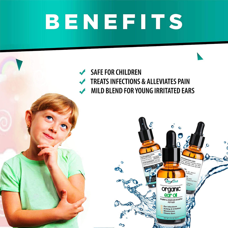 Natural Mullein Ear Wax Removal Oil & Cleaner with Strawberry for Kids | Pain & Earache Drops | Earwax Softener, Moisturizer & Allergy Soothing | Tinnitus, Itching, Ringing, Infections & Clogged Ears - NewNest Australia