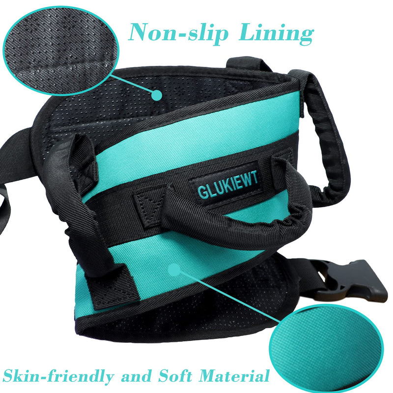 Gait Belts Transfer Belts for Seniors with 7 Padded Handles Widen Gate Belt for Lifting Elderly & Patient Medical Walking Aid Gait Belt with Quick Release Buckle Fit for 33.5" -55" Waist Green - NewNest Australia