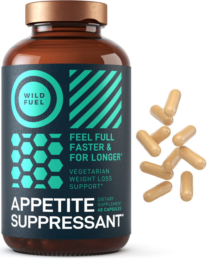 Appetite Suppressant for Weight Loss - Triple-Action Diet Control by Wild Fuel with Garcinia Cambogia and Glucomannan - Manage Cravings, Feel Full Faster, Stay Satisfied Longer - 60 Veggie Capsules - NewNest Australia