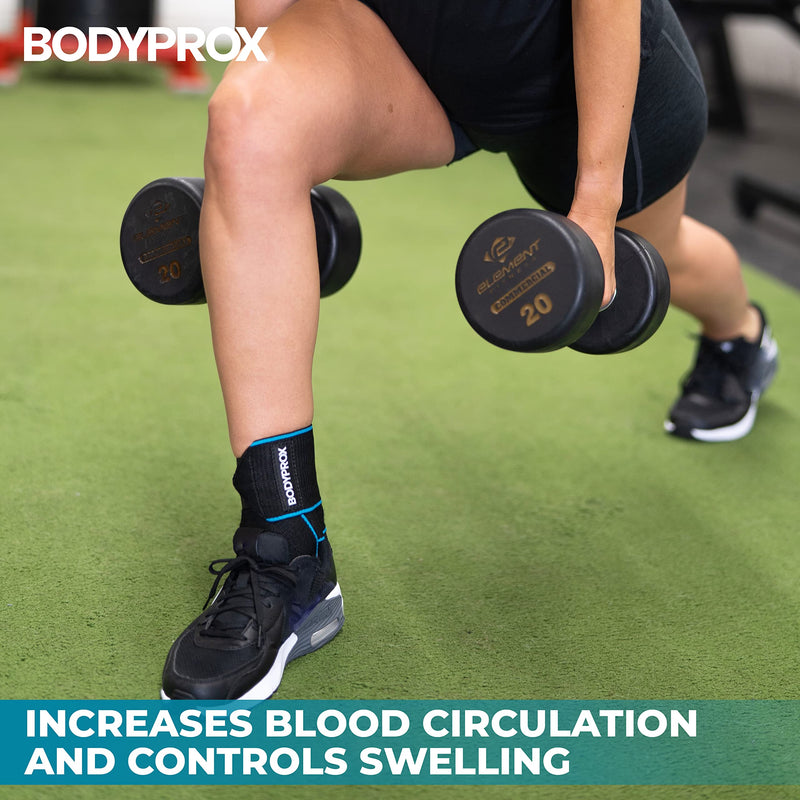 Bodyprox Ankle Support Band, Adjustable Compression Ankle Support for Sports Protection, One Size Perfect Fit for Men and Women (2) 2 - NewNest Australia