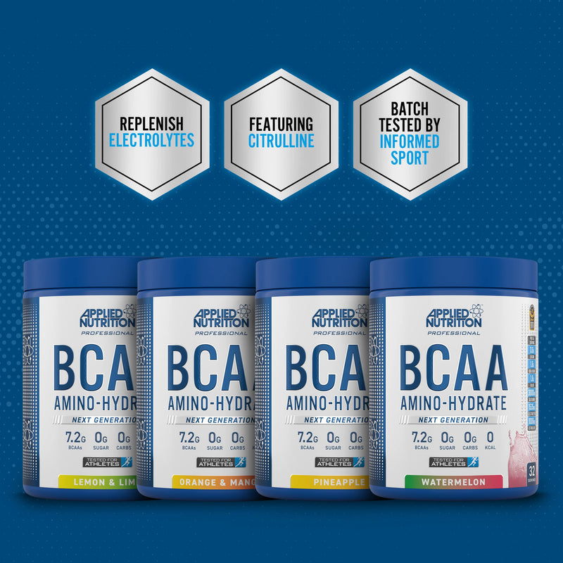 Applied Nutrition Bundle: BCAA Powder 450g + Lifestyle Water Bottle 1000ml | Branched Chain Amino Acids BCAAs Supplement, Intra Workout & Recovery (450g - 32 Servings) (Lemon & Lime) Lemon & Lime - NewNest Australia