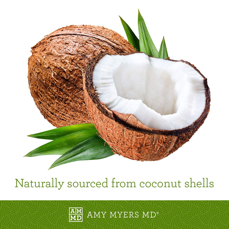 Coconut Charcoal Capsules from The Myers Way Protocol - Natural Activated Charcoal, Gas Reliever & Support For Affects Of Mold/Toxins - Dietary Supplement 60 Capsules, 30 Servings - Dr. Amy Myers - NewNest Australia