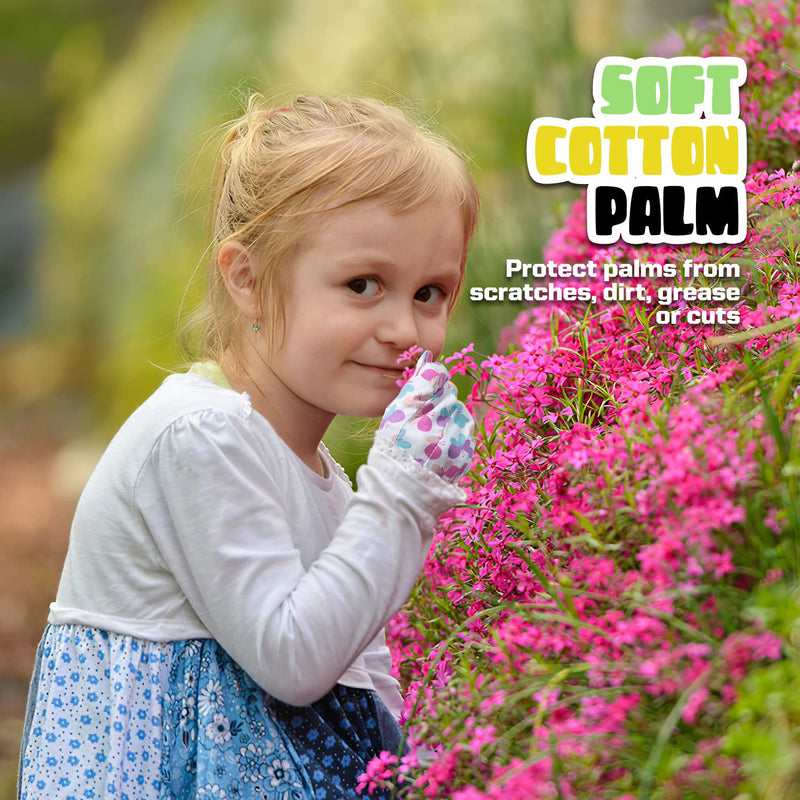 2 Pairs Kids Gardening Gloves for Age 5-8, Children Yard Work Gloves, Soft Safety Garden Gloves for Boys Girls Small Blue - NewNest Australia