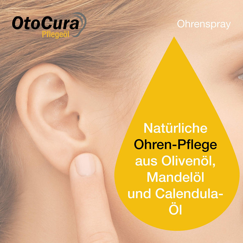 OtoCura ear spray 10 ml, ear cleaner made from olive oil, almond oil and calendula oil for ear cleaning and care of the external ear canal - NewNest Australia