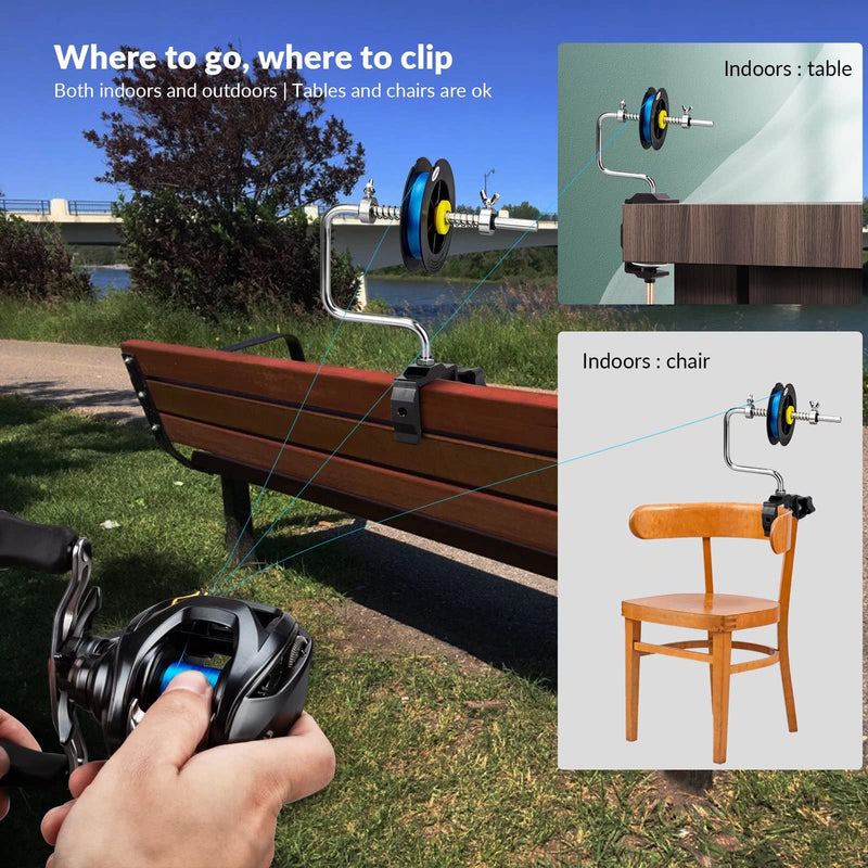 THKFISH Fishing Line Spooler Fishing Line Winder Spooler Fishing Accessories Adjustable Stable Portable Fishing Line Spooler/Fishing Line Remover B -Short- Line Spooler - NewNest Australia