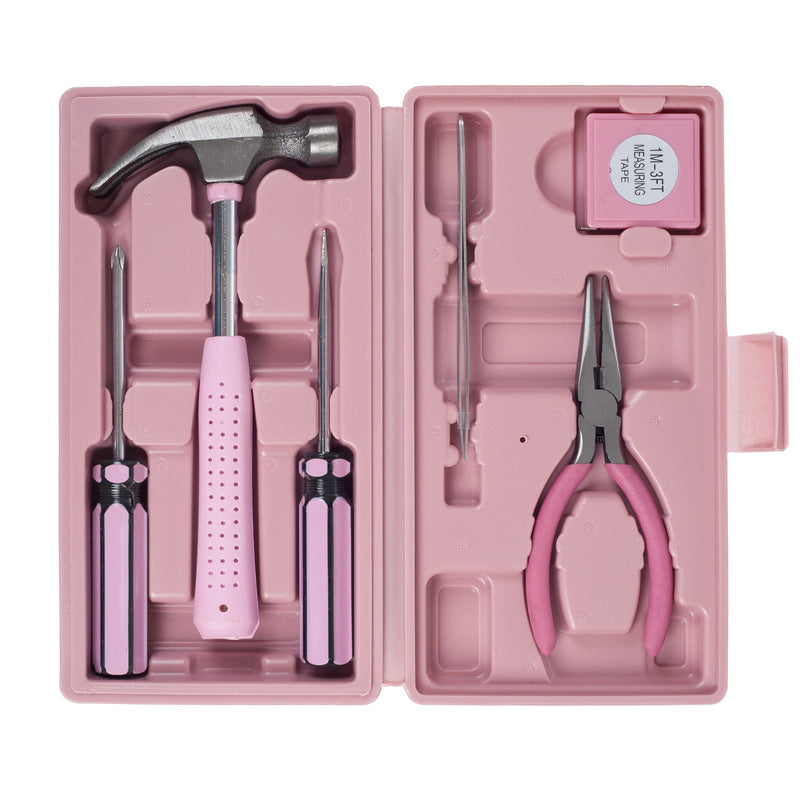 Stalwart - 75-HT2007 Household Hand Tools, Pink Tool Set - 9 Piece by , Set Includes – Hammer, Screwdriver Set, Pliers (Tool Kit for the Home, Office, or Car) - NewNest Australia