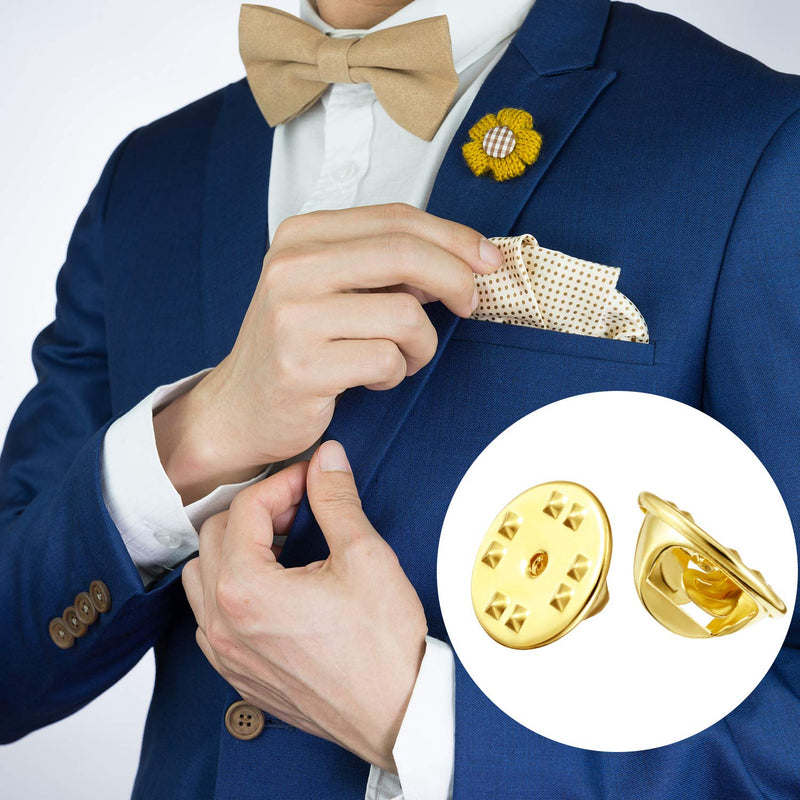 Brass Clutch Badge Insignia Clutches Pin Backs Replacement (Gold, 50 Pieces) - NewNest Australia