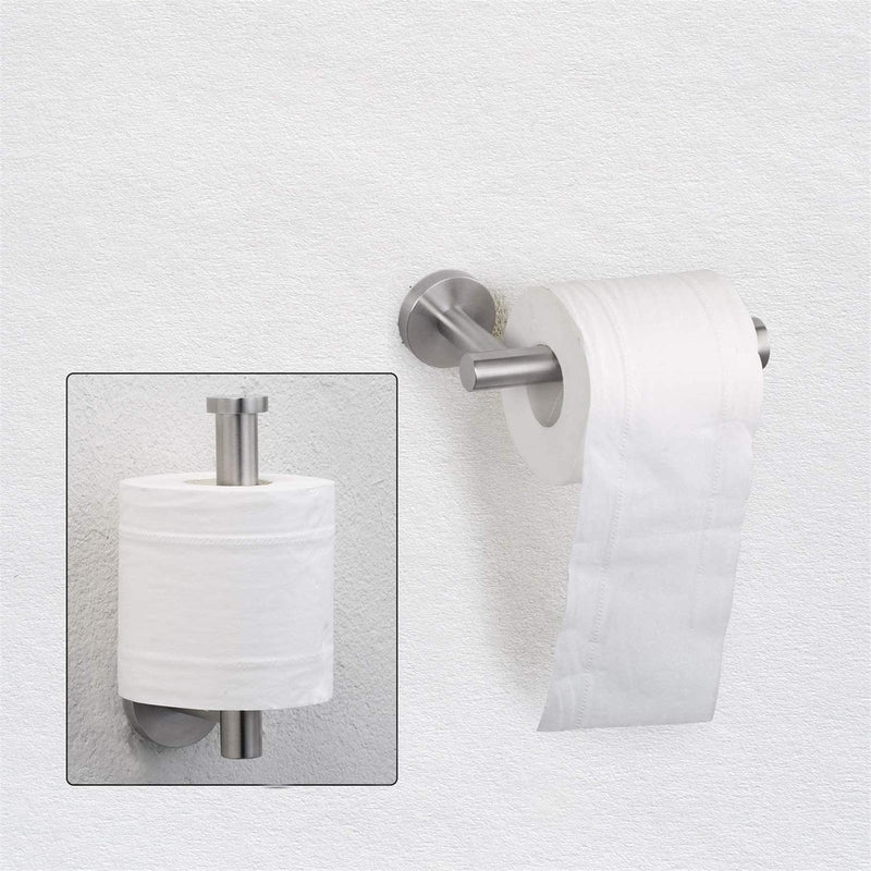 Nolimas Brushed Nickel Toilet Paper Holder SUS304 Stainless Steel Half Open Round Silver Wall Mounted Rustfree Bathroom Hotel 5 inch TP Holder Kitchen Washroom Tissue Roll Dispenser 1Pack - NewNest Australia