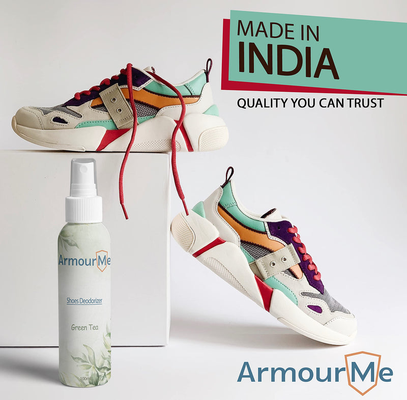 ArmourMe Shoe Spray | Shoe Deodorizer | Shoe Spray Smell Eliminator for Shoes and Sandal | Men & Women Extra Strength Shoe Odor Eliminator | Socks Deodorize.(Green Tea) Green Tea - NewNest Australia