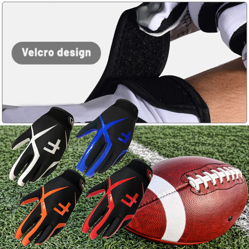 Football Gloves Youth Pro 3.0 Upgrade Ultra Stick Palm Receivers Flexible Silicone Grip Receiver Glove for Kids Boys Age 5-14 Large Red - NewNest Australia