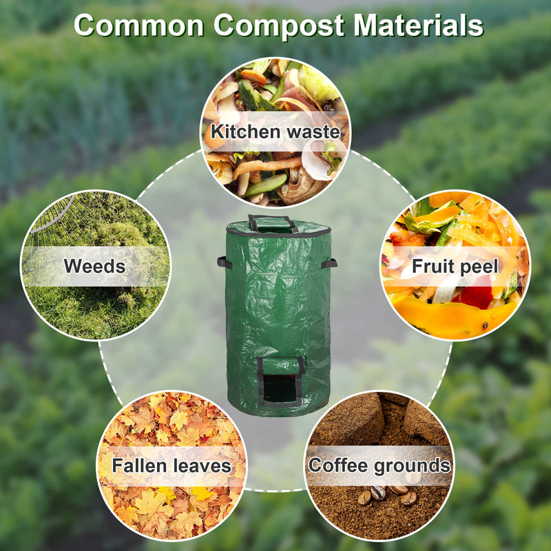 MyLifeUNIT Compost Bag, Reusable Garden Yard Waste Bag, 34 Gallon (1 Pack) 1 - NewNest Australia