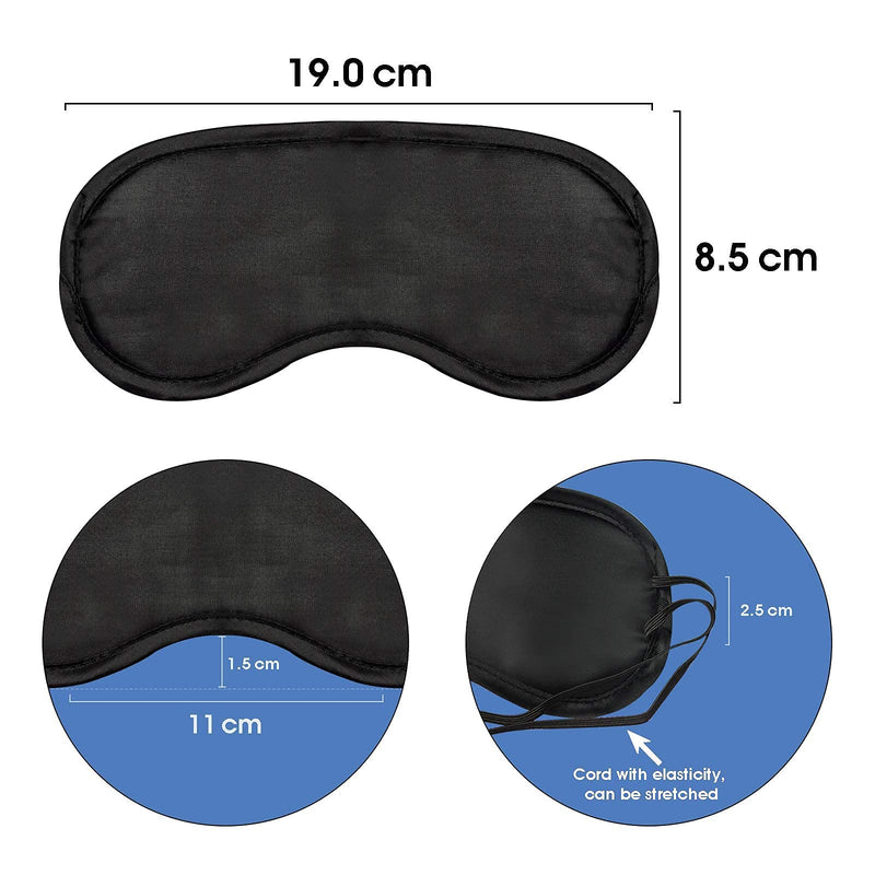 ITME 6 Pack Sleep Eye Mask Shade Cover, Sleeping Blindfold for Men & Women, Suitable for Lunch Break/Travel/on The Plane/Hotel/Camping Usage ( Black ) 06-pack - NewNest Australia