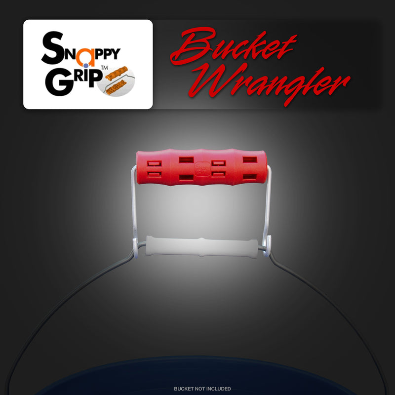 RED Bucket Wrangler by Snappy Grip - Ergonomic Handle Hook Attaches Without Removing Original Bucket Handle For Ease & Comfort! (1) - NewNest Australia