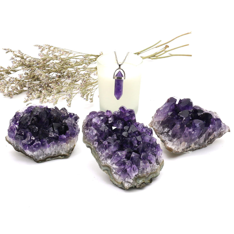 Nvzi Amethyst Crystal, Cristal Stone, Raw Crystal Cluster, Protection Crystals, Amethyst Geode Crystals, Healing Crystals, Purple Crystal, Amethyst Gifts (About 50G) 6CM*6CM*4CM - NewNest Australia