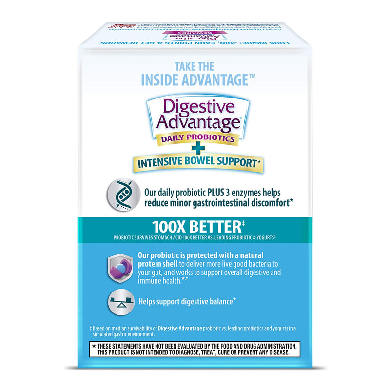 IBS Daily Probiotic Capsules for Digestive Health & Gut Health, Digestive Advantage Probiotics For Men and Women (96 count box) - Digestible Enzymes IBS 96CT - NewNest Australia