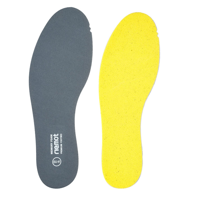 riemot Women's Men's Memory Foam Insoles, Super Soft Replacement Innersoles for Running Shoes, Trainers, Work Boots, Walking Shoes Comfort Cushioning Shoe Inserts 11 Grey for Mens - NewNest Australia