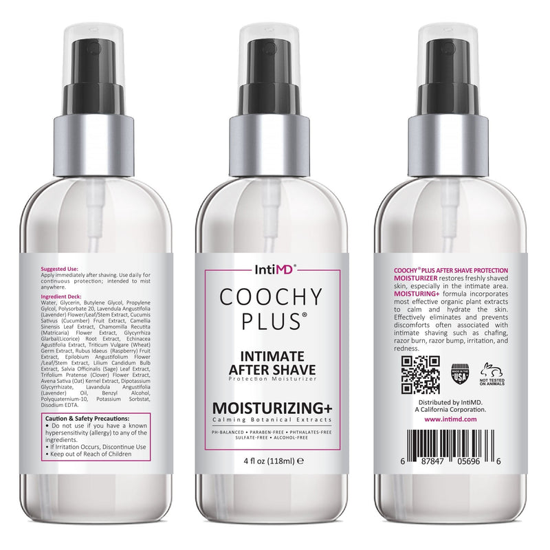 COOCHY Intimate After Shave Protection Moisturizer Plus By IntiMD: Delicate Soothing Mist For The Pubic Area & Armpits – Antioxidant Formula For Razor Burns, Itchiness & Ingrown Hairs - NewNest Australia
