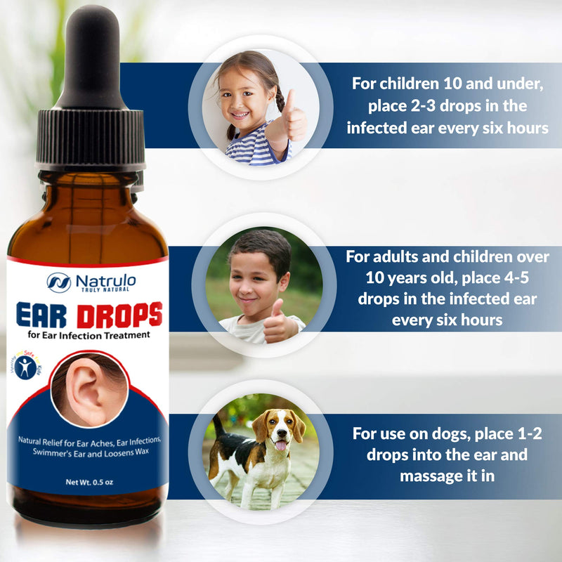 Natural Ear Drops for Ear Infection Treatment – Organic Ear Drops for Adult, Kids, Baby, Dog & Pets – Relieves Ear Aches, Itchy Ears, Infections, Swimmer's Ear, & Loosens Wax – Kids Safe, Made in USA - NewNest Australia