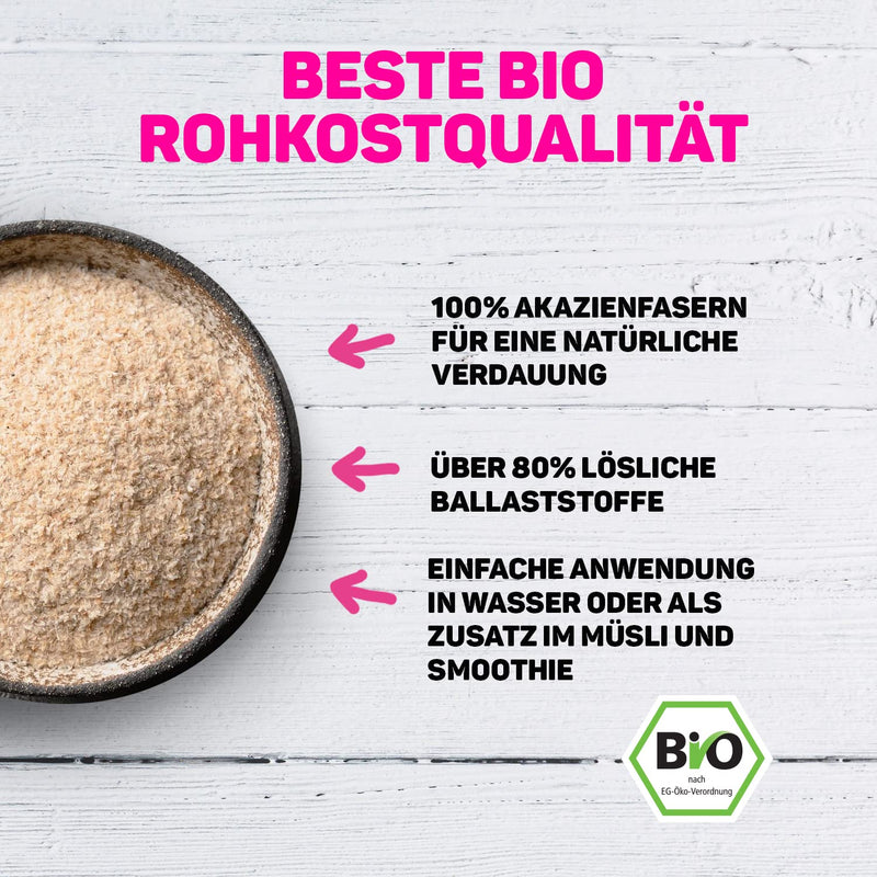 Lebepur Bio Acacia Fibers Vegan 500G, 90% Fiber, Neutral In Taste, Acacia Fiber Powder For Natural Digestion, Gluten-Free, No Additives, High Fiber Content With 90G Per 100G - NewNest Australia