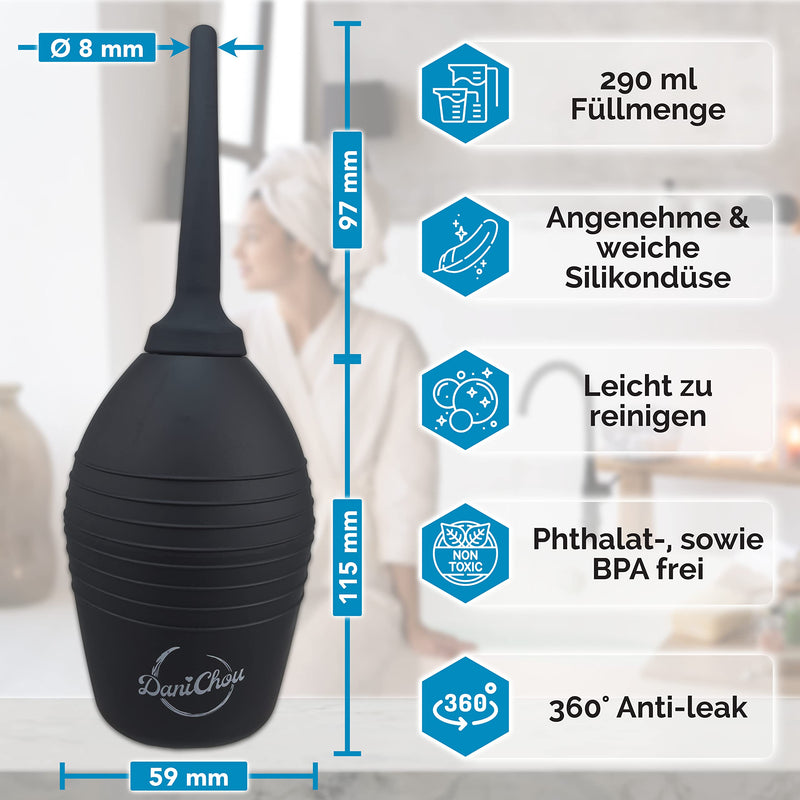 Danichou Enema 290 Ml, Premium Enema For Intestinal Cleaning, Intimate Care Women, Enema Douche For Intercourse & Irrigator Intestinal Cleansing With High-Quality & Comfortable Silicone Nozzle, Vaginal Shower - NewNest Australia