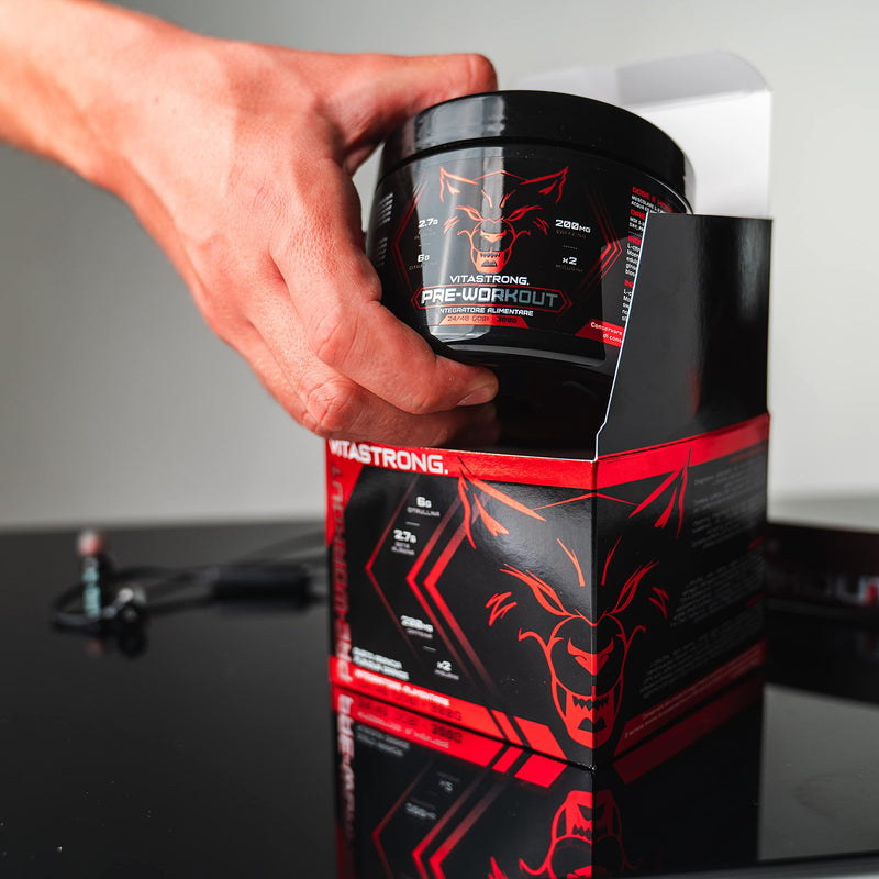 Pre Workout Booster Vitastrong - Booster Pre Workout with Beta Alanine + Caffeine & Taurine + Vitamin B - Preworkout for Extreme Pump - Drink Powder for Energy Drink - NewNest Australia