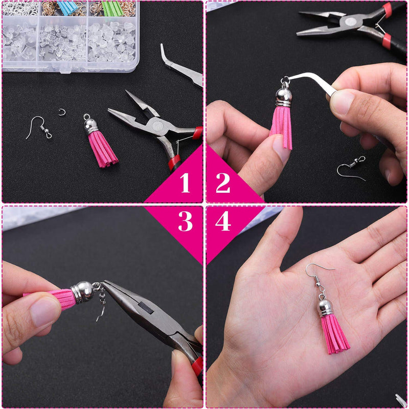 Earring Hooks, Anezus 1900Pcs Earring Making Supplies Kit with Jewelry Hooks, Fish Hook Earrings, Earring Backs, Jump Rings for Jewelry Making and Earring Repair,Gifts for Women - NewNest Australia