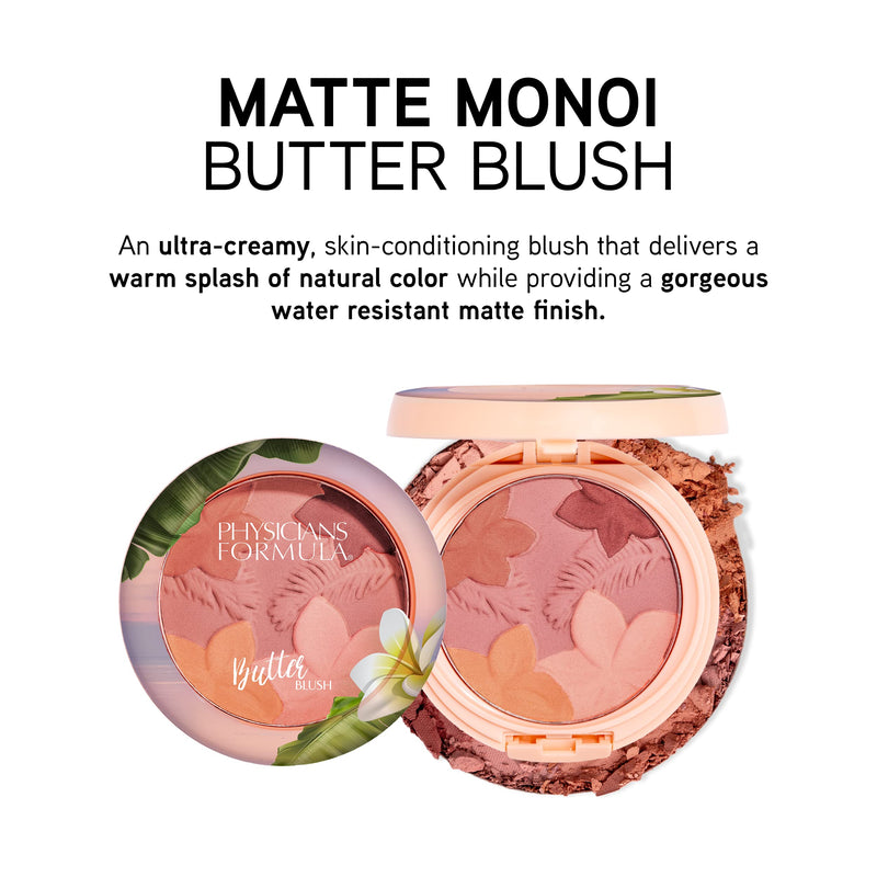 Physicians Formula, Matte Monoi Butter Blush, Matte Cream Blusher for a Natural Look, Pink Blusher with Murumuru Butter, Cupuacu Butter, Tucuma Butter, and Tahitian Monoi Butter, Mauvy Mattes - NewNest Australia