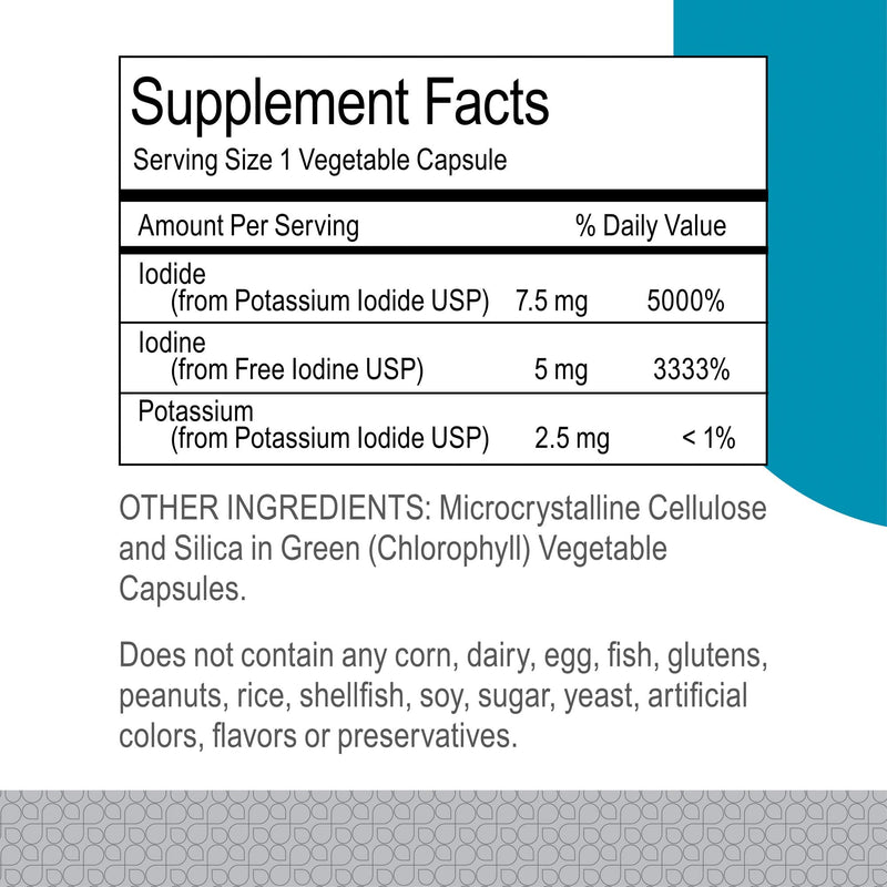 RLC, i-Throid 12.5 mg, Iodine and Iodide Supplement to Support Thyroid Health and Hormone Balance, 90 capsules (90 servings) - NewNest Australia