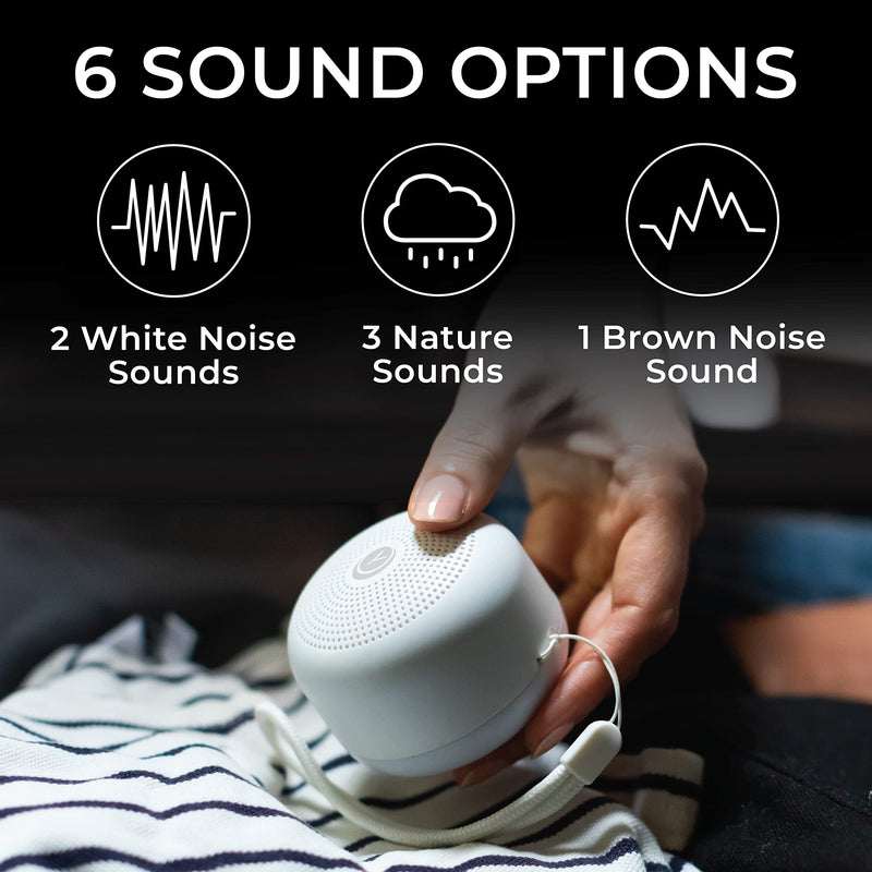 Marpac Yogasleep Travel Mini Portable White Noise Sound Machine, 6 Soothing Sounds, Soft Dimmable Night Light, Compact Sleep Therapy for Adults & Baby, USB Rechargeable - NewNest Australia