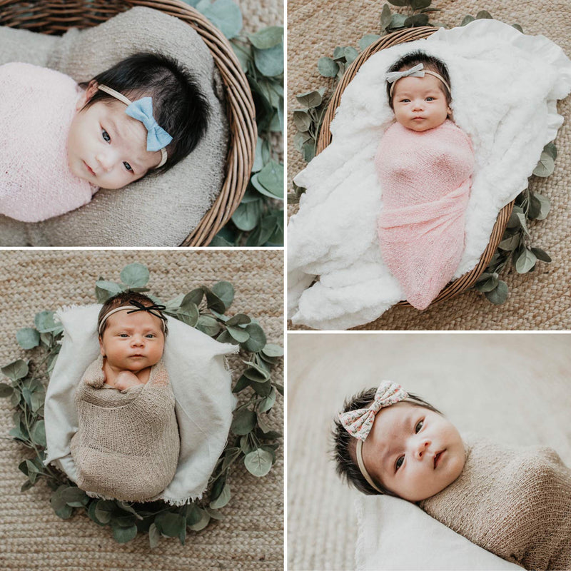 Baby Girl Headbands and Bows, Newborn Infant Toddler Nylon Hairbands Hair Accessories by LittleJoJo Honey - NewNest Australia