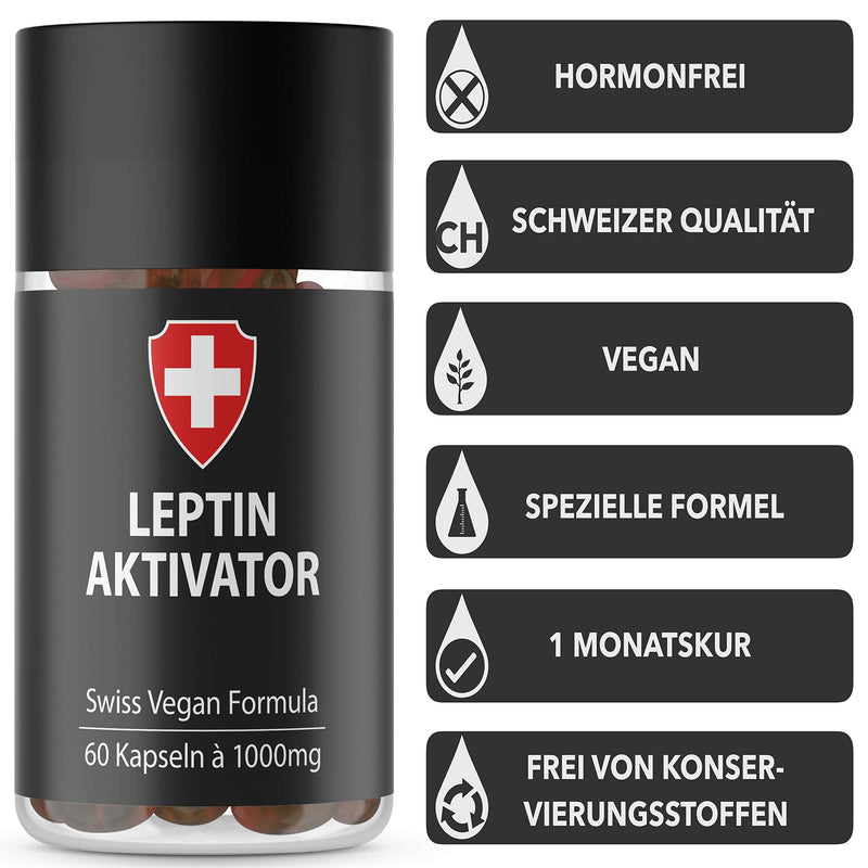 Leptin activator capsules high dosage for leptin diet | Highest quality from Active Swiss | Leptin Metabolism Diet | Natural Diet Support | Slim Lose Leptin in 21 Days | Hormone-free - NewNest Australia