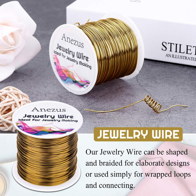 20 Gauge Jewelry Wire, Anezus Craft Wire Tarnish Resistant Copper Beading Wire for Jewelry Making Supplies and Crafting (Antique Bronze) Antique Bronze - NewNest Australia