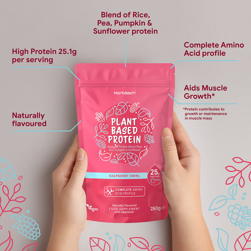 Vegan Protein Powder | 270 g | Plant Based Protein Blend: Pea, Rice, Pumpkin & Sunflower | with Complete Amino Acid Profile | Vegan, Vegetarian, No Artificial Preservatives | by Horbaach - NewNest Australia