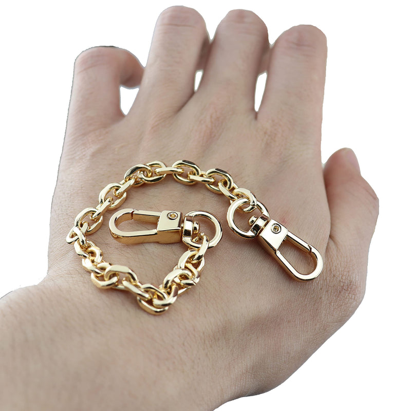 HEEHEE 7.9 Inches Mini Purse Chain Strap Delightful Extending Durable DIY Iron Flat Chains Replacement Straps with Buckles Wide 7mm Thick 2mm Gold 1 PCS for Handbag Shoulder Cross Body Wallet Gold 7.9" - NewNest Australia