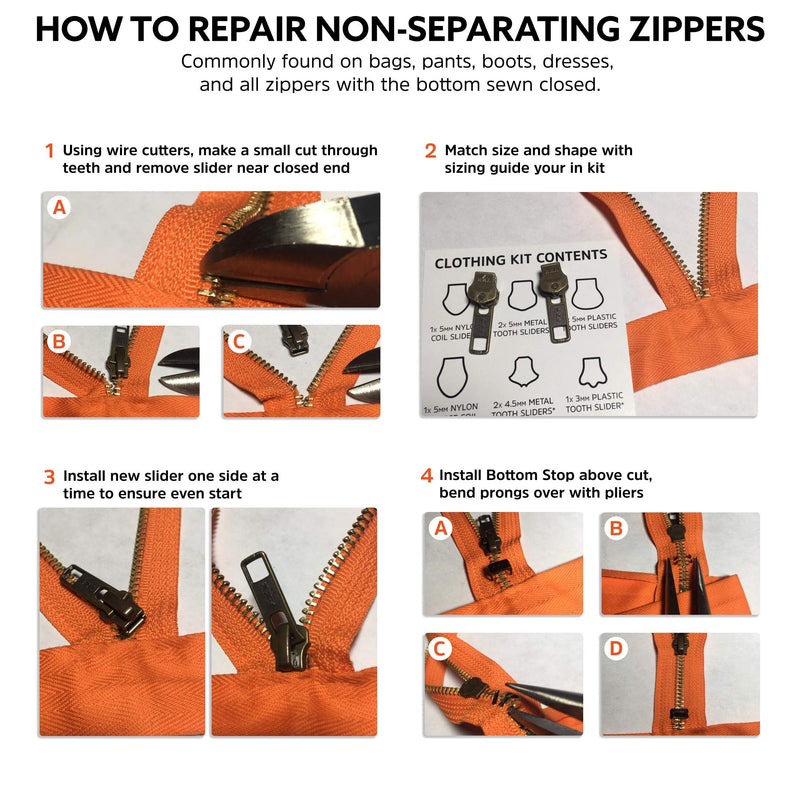 Zipper Rescue Zipper Repair Kits – The Original Zipper Repair Kit, Made in America Since 1993 (Clothing) - NewNest Australia