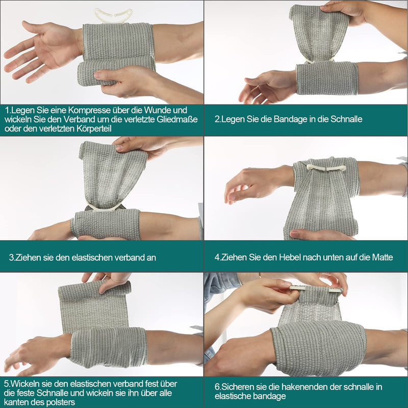 Pack Of 2 4 In Israeli Bandage Tourniquet Emergency Elastic Bandages Military Bandage Tactical Tourniquets First Aid Wound Haemostatic Bandage For Outdoor Sports, Camping, Hiking, Climbing - NewNest Australia