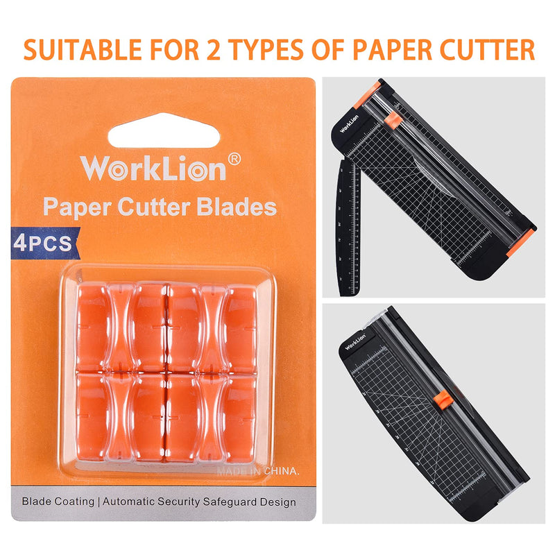 WORKLION Replacement Blade for Paper Cutter with Automatic Security Safeguard, Paper Trimmer Blades Refill(4 Pack) - NewNest Australia