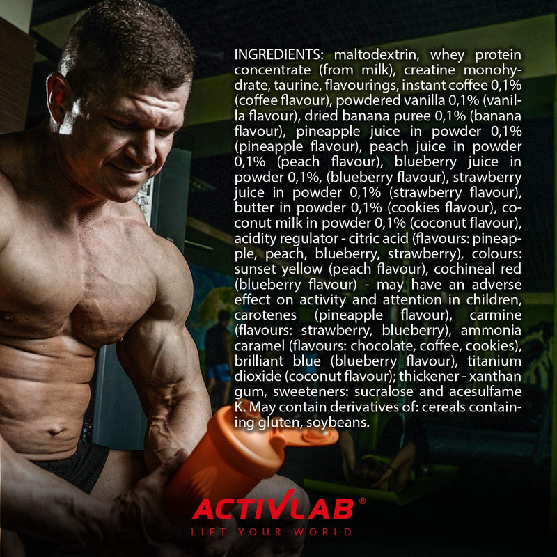 Activlactivlab Mass Up 1200 G Gainer Of Highest Quality Whey Protein Concentrate, Optimal Composition Of Complex And Simple Carbohydrate, Contains Creatine With Taurine 10 G Protein Per Serving Caramel - NewNest Australia