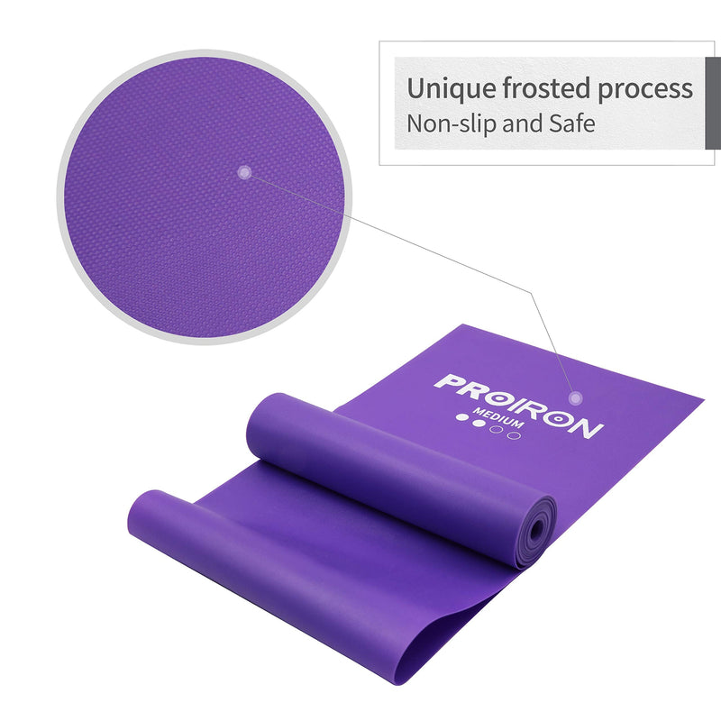 PROIRON Latex-Free Resistance Bands, Exercise Bands for Strength Training, Yoga, Pilates, Stretching, Home Gym Workout, Upper Lower Body, Light Medium Heavy b-Purple/2m/20lb - NewNest Australia
