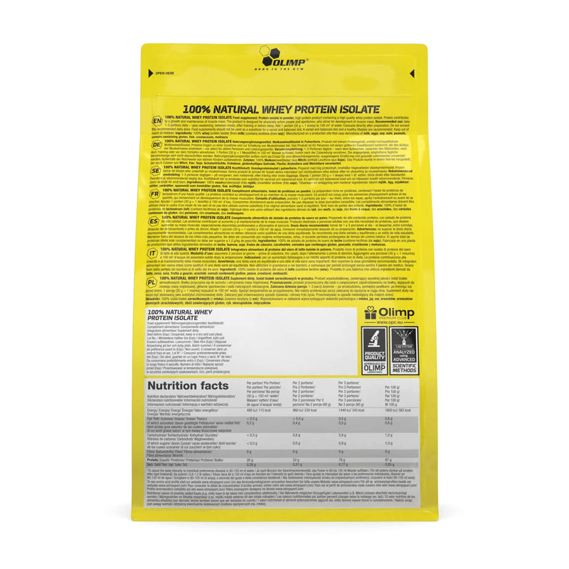 Olimp Sport Nutrition 100% Natural Whey Protein Isolate, 600g 600g - NewNest Australia