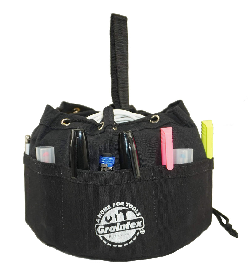 Graintex GB2883 Grab Bag Black Color Rip-stop Canvas 18 Pockets Drawstring Closure - NewNest Australia