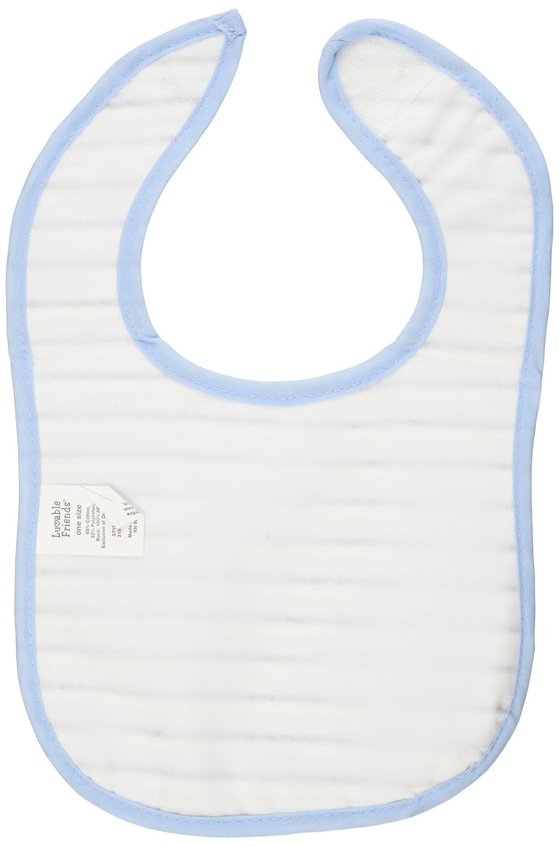 Luvable Friends Unisex Baby Cotton Terry Drooler Bibs with PEVA Back, Airplane, One Size - NewNest Australia