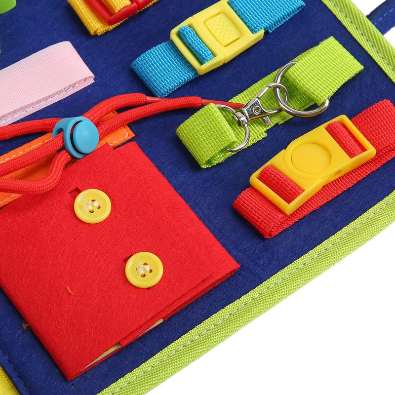 Toddler Busy Book, Early Learning Basic Life Skills Felt Montessori Busy Board Dementia Sensory Toy Fidget Blanket for 2 3 4 Year Old Toddlers Learning Alphabet Fine Motor Skills - NewNest Australia