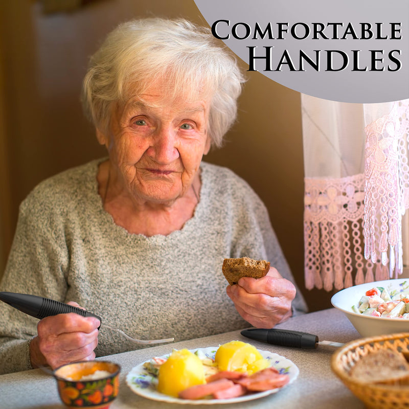 iMedic Designer Easy Grip Cutlery for Adult - Cutlery for Disabled Hands - Dishwasher Safe Disabled Cutlery for Adults - Disability Cutlery for Adults Suffering from Trembling Hands - 1 Set - NewNest Australia