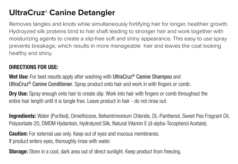 UltraCruz - sc-395321 Canine Detangler Spray for Dogs, 16 oz - NewNest Australia
