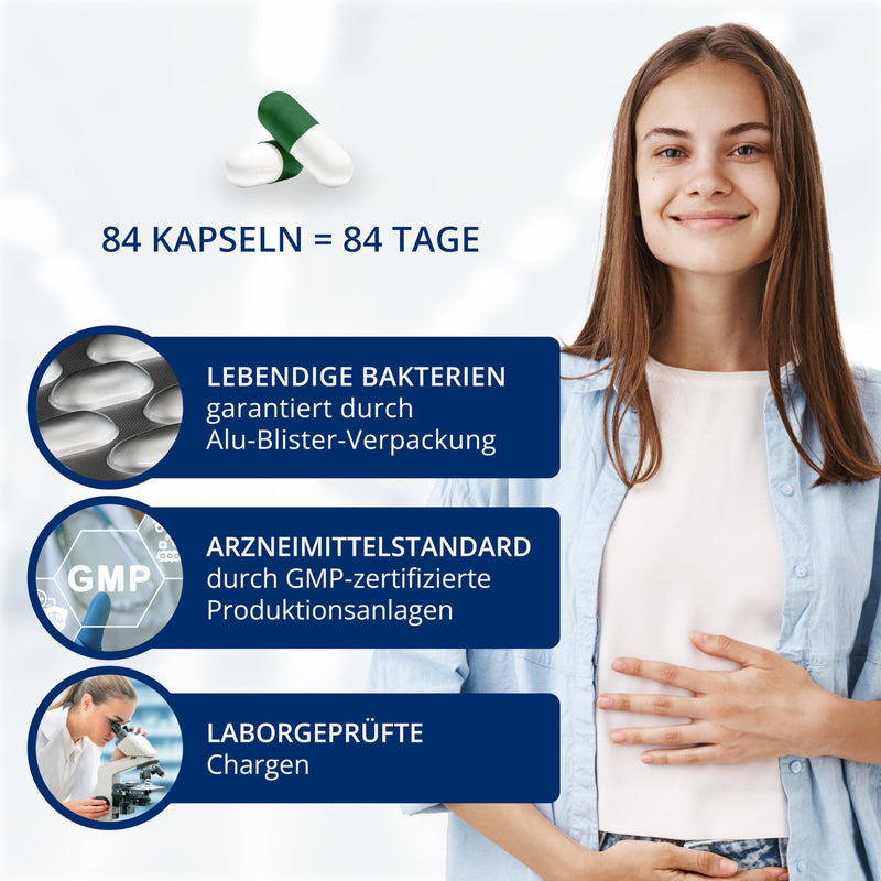Kijimea® K53 Advance – intestinal bacteria capsules high dosage | 53 selected microculture strains from the intestinal flora | with biotin | >500 billion CFU per pack | lactose-free | gluten free - 28 capsules 28 pieces (pack of 1) - NewNest Australia