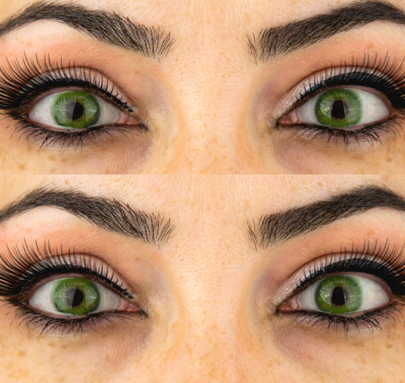 Glamlens Florence Green + Container, Very High-Coverage Natural Green Contact Lenses, Colored Monthly Lenses Made Of Silicone Hydrogel, 1 Pair (2 Pieces), Dia 14.00, No Prescription - NewNest Australia