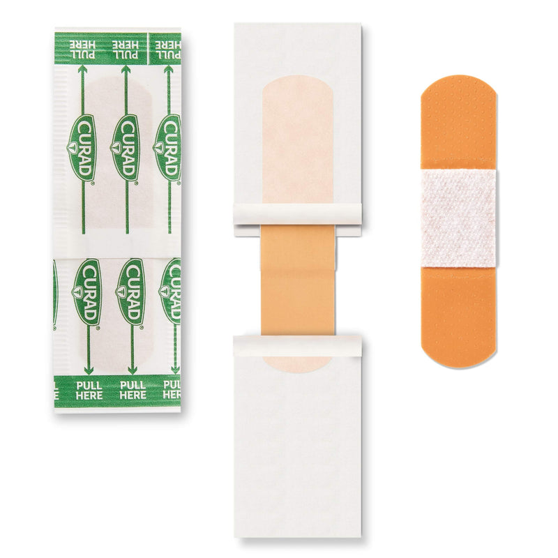 Curad Germ Shield Touch-Free Adhesive Bandage, Plastic Bandage with Easy Application Wrapper.75" x 3", 30 Count - NewNest Australia
