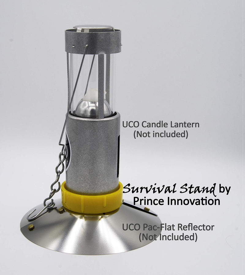 NewNest Australia - Survival Stand (Hivis Yellow) for UCO Candle Lantern System. Essential for Emergency Preppers! Great for Tenting, Hiking, Camping ! 